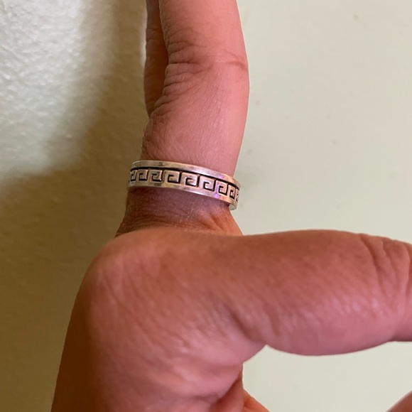 Vintage Greek Key Pattern Gold and Silver Jewelry Set - Picture 11 of 11